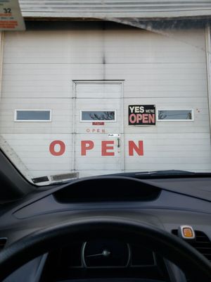 Just because the gate is down doesn't mean they're closed. Just check out all the Open signs. Coming in for my inspection and oil change.