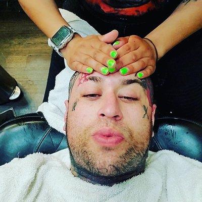 Men with tattoos and facial hair also get pampered