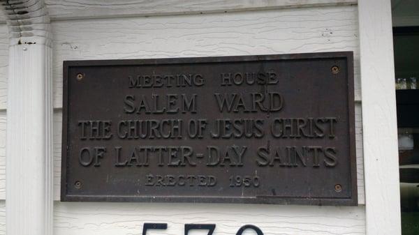 According to this sign, this chapel was constructed in 1950.