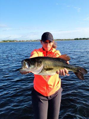 Huge big mouth bass. One of 6 caught that day!