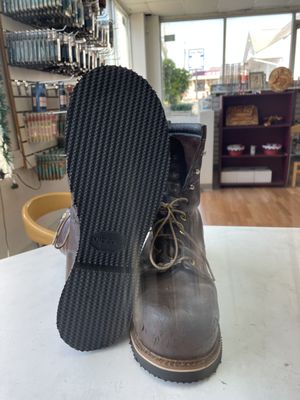 Red Wing Full Vibram Sole and Clean and Condition leather.