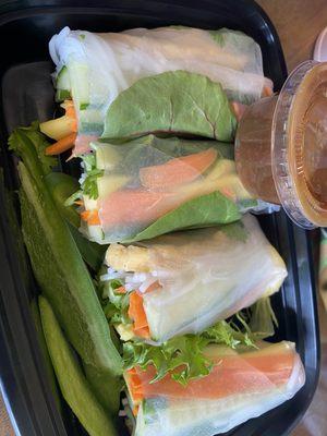 Spring rolls w mango!