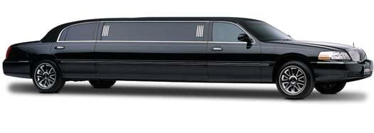 Black Stretch Limousine 8-10 passenger stretch limos for airports and parties