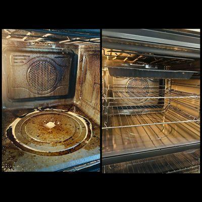 Oven Cleaning Before/After