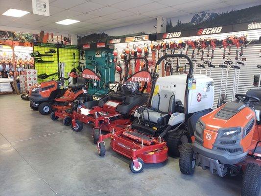 Looking for a new riding lawnmower?  We will help you find which is best for your situation. Financing available.