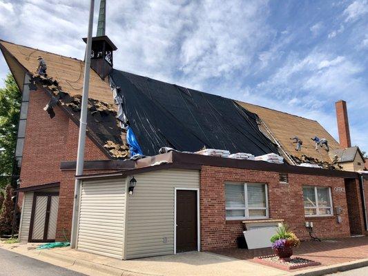 Replacing Asphalt Roof due to Hail Damage