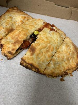 Black Olives & Banana Peppers Calzone