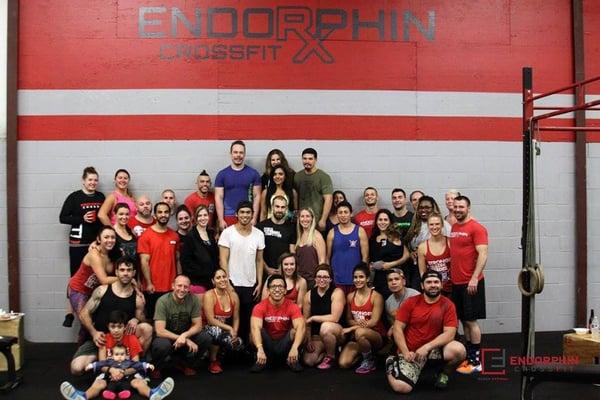 Group picture inside the gym after a community event