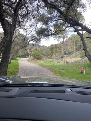 Scenic drive through the camp.