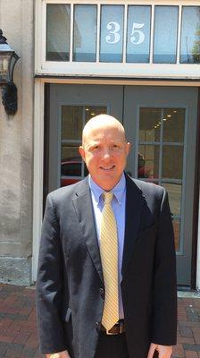 Terry Smart Jr. outside of his law office at 35 Union Ave. in downtown Memphis. One block from the Immigration Court.