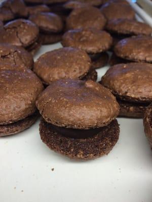 Our Chocolate Macarons!!!  Parisian style!  Right here at the Dutch Epicure!