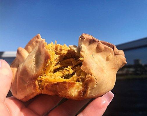 Exposed Empanada Argentina Chicken! Moist & Flavorful!