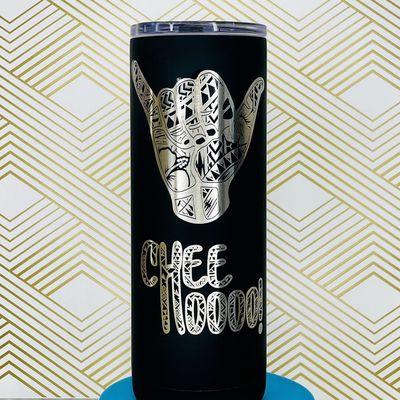 Custom engraved tumbler - Chee Hoo (Shaka)