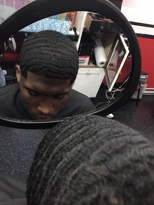 Surf board wave cut