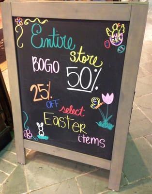 Easter sales!