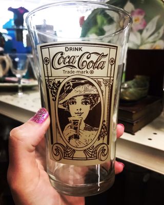 Vintage Coca Cola glass.