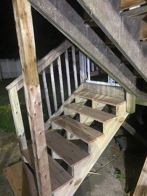 Replaced stairs and stringers