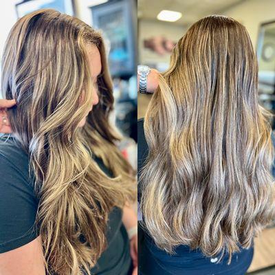 Ash blonde balayage