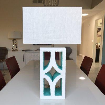 Star Fire Breeze Block Table Lamp