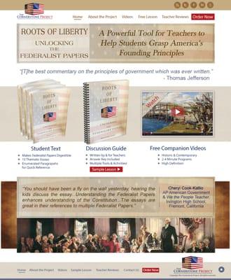 Roots of Liberty Website Design