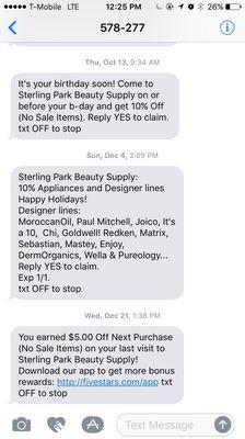 December 4th message CLEARLY states Moroccan Oil as one of the brands included in this offer.