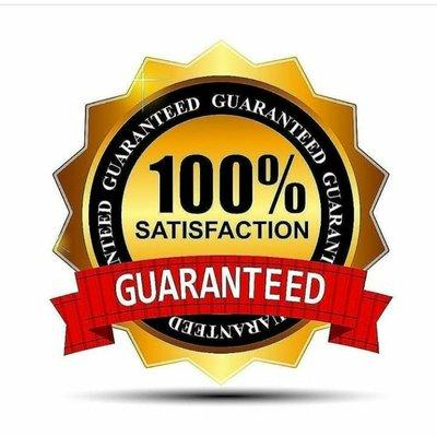 100% customer satisfaction guaranteed