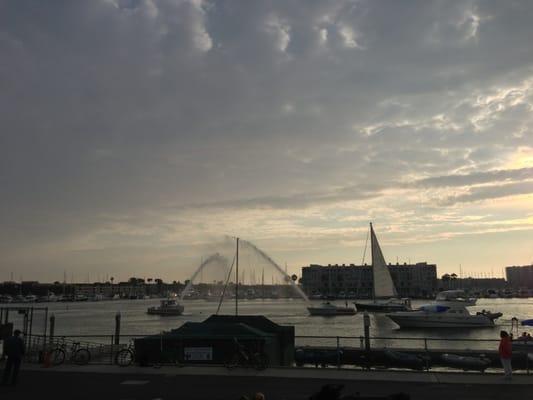 View from Park at Dusk as the Concert sets the Tone