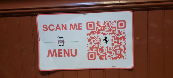 Menu QR code