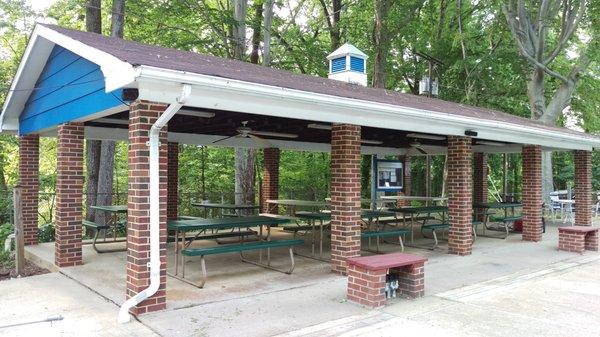 Covered pavilion available for members to host private parties.