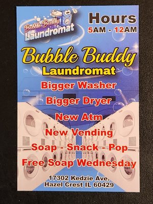 What's new at bubble buddy laundromat