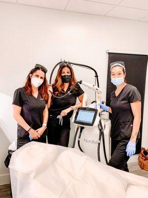 Body+Beauty Lab Team training on the Frax Laser powered by Candela's Nordlys technology.