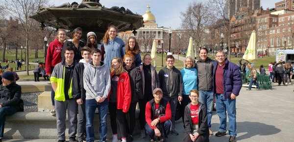 Our Senior Highs at "Common Cathedral," a ministry to the homeless on Boston Common.