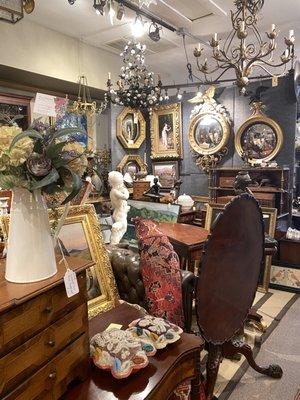 Acanthus Antiques, inside our brick and mortar location