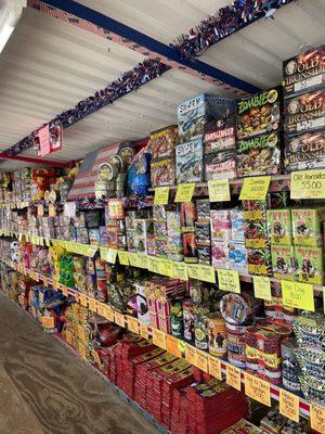 One of the wide selections of fireworks that are available