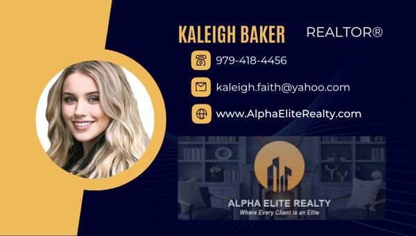 Kaleigh Baker - Alpha Elite Realty