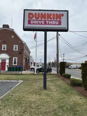 The Exterior Sign. Ben Affleck & Jennifer Lopez filmed the Dunkin Donuts Super Bowl Commercial @ Dunkin on Commercial St in Medford MA.