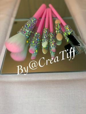 Blinged out Children's makeup Brushes