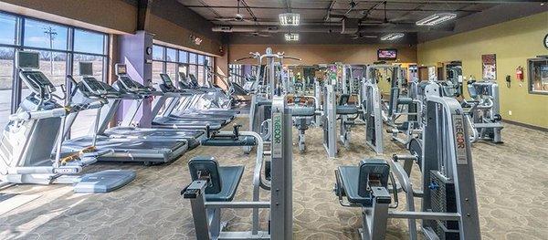 Cardio and weight machine section