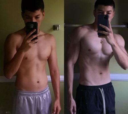 - Here's my body transformation!