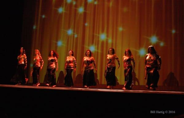 One of Amira's dance troupes, Raks Araby, from a recent performance at Wichita's Orpheum Theatre.