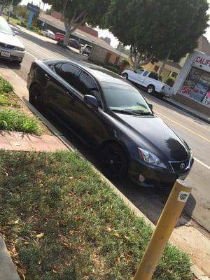 Lexi waiting for new tires and breaks