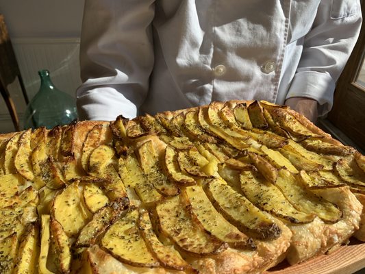 Focaccia, potatoes, caciocavallo cheese & oregano