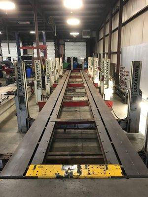 We have one of the largest frame racks in the Midwest and are able to tackle any job- big or small!