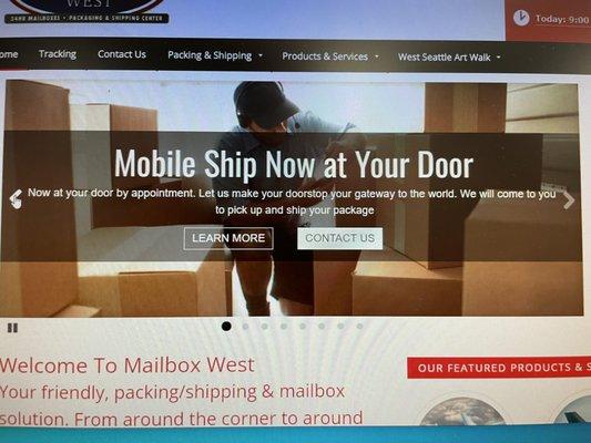 New at Mailbox West
Shipping from your door!