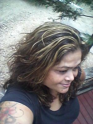 New highlights done by Delia Aceves @ Bella Mia full service salon