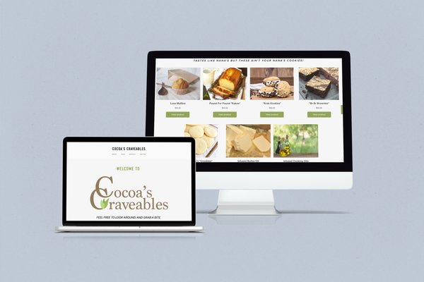 Website for Cocoa's Craveables (www.cocoascraveables.com)