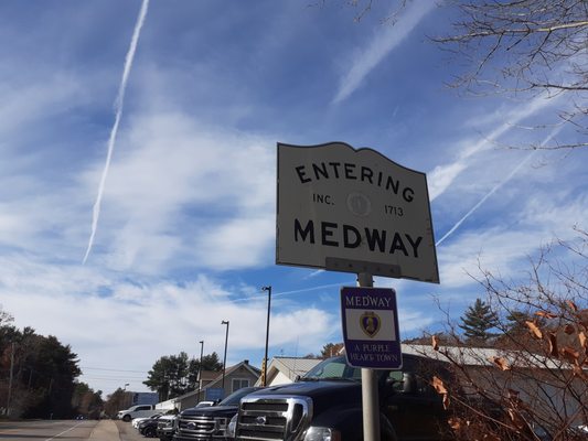 Entering Medway from Millis town line.