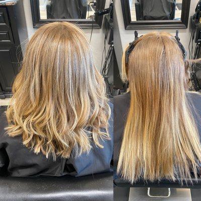 Balayage refresh with babylights