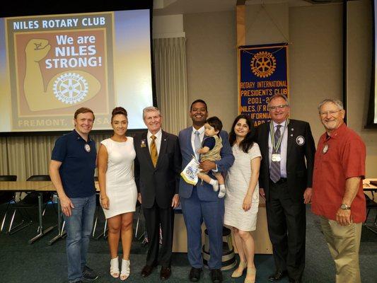 New Member Induction, Niles Rotary, 2019