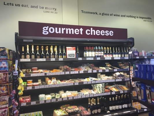 Gourmet cheeses and meats